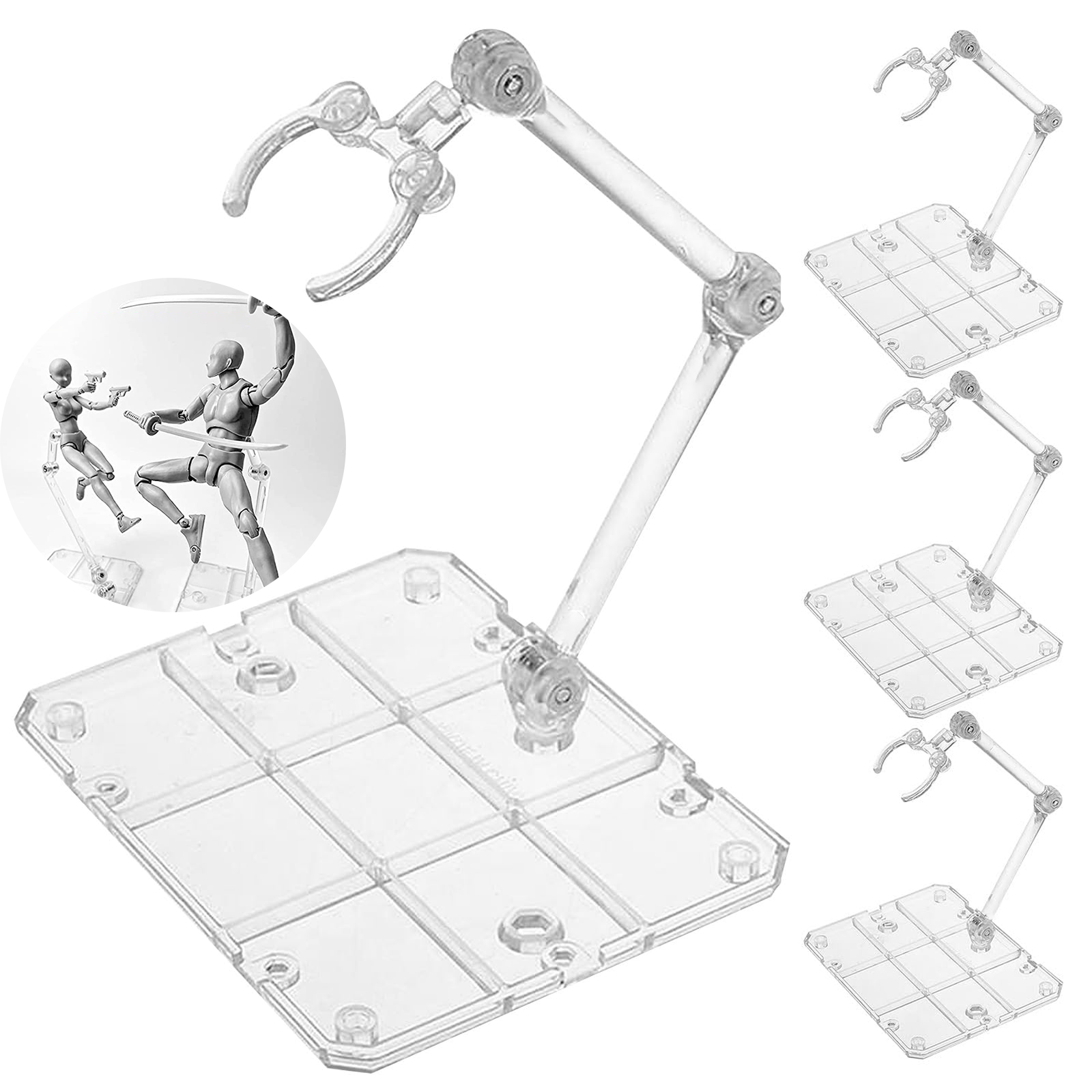 Model Kit Rg - Clear Action Figure Stand, Montage Action