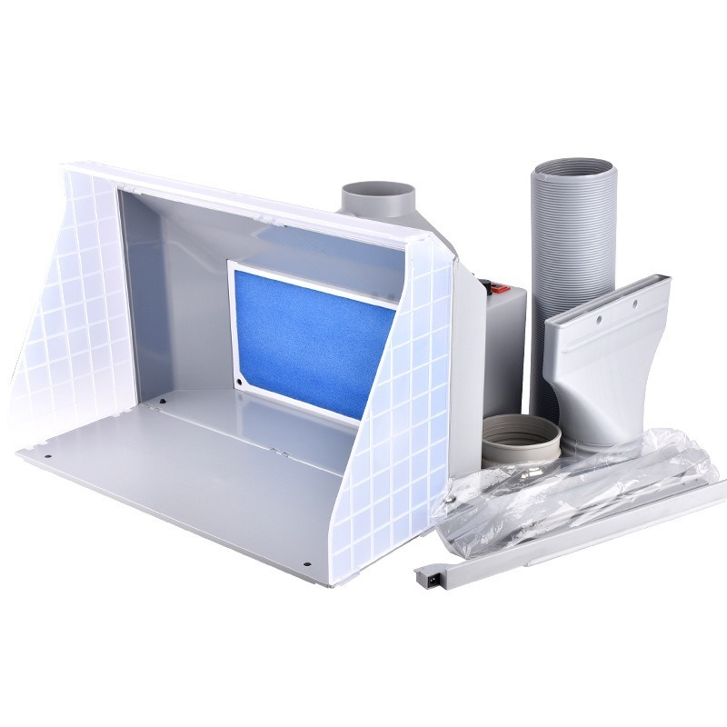 Youtube Model Kit - Draagbare airbrush spuitcabine kit met LED-lichtbuizen,