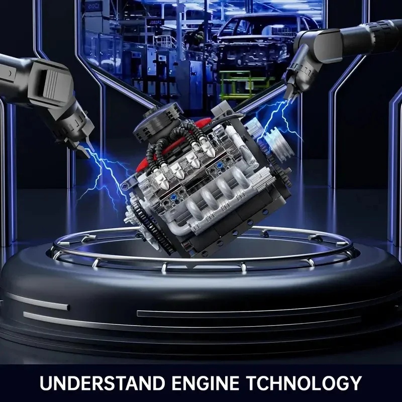 Mould King 10171 Supercar V8-m - Model Kit Engine V8 recensie en prijs